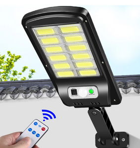 Solar Street Wall Light Outdoor IP65 Waterproof  Lighting with Motion Sensor Remote Control