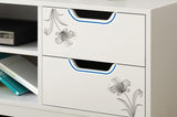 Entertainment TV Unit White Color with 1 Door 2 Drawers 120cm