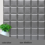 Wallpaper Wall Sticker 3D  Grey Color 60x60cm